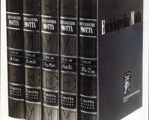La prima edizione della Enciclopedia Motta