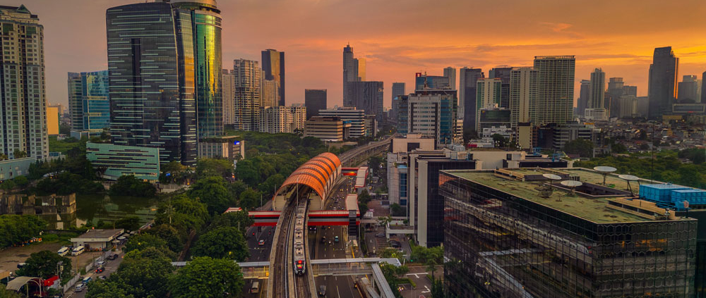 Veduta di Giacarta, capitale dell'Indonesia