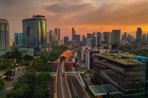 Veduta di Giacarta, capitale dell'Indonesia
