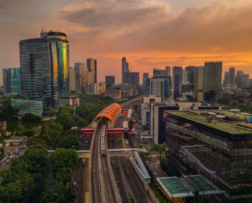 Veduta di Giacarta, capitale dell'Indonesia