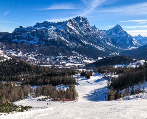 Veduta delle Alpi da Cortina