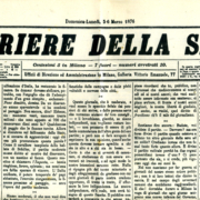 testata del Corriere della Sera - primo numero del 1876